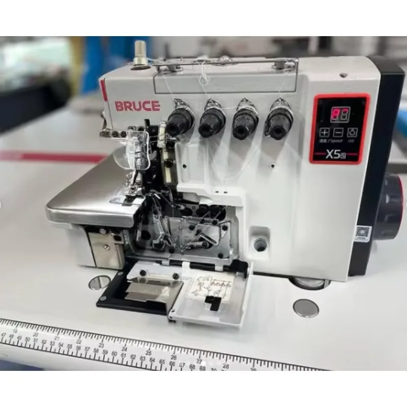 Bruce X5s-4-M03/333 High-Speed 4-Thread Industrial Overlock Machine Quick Adjustment