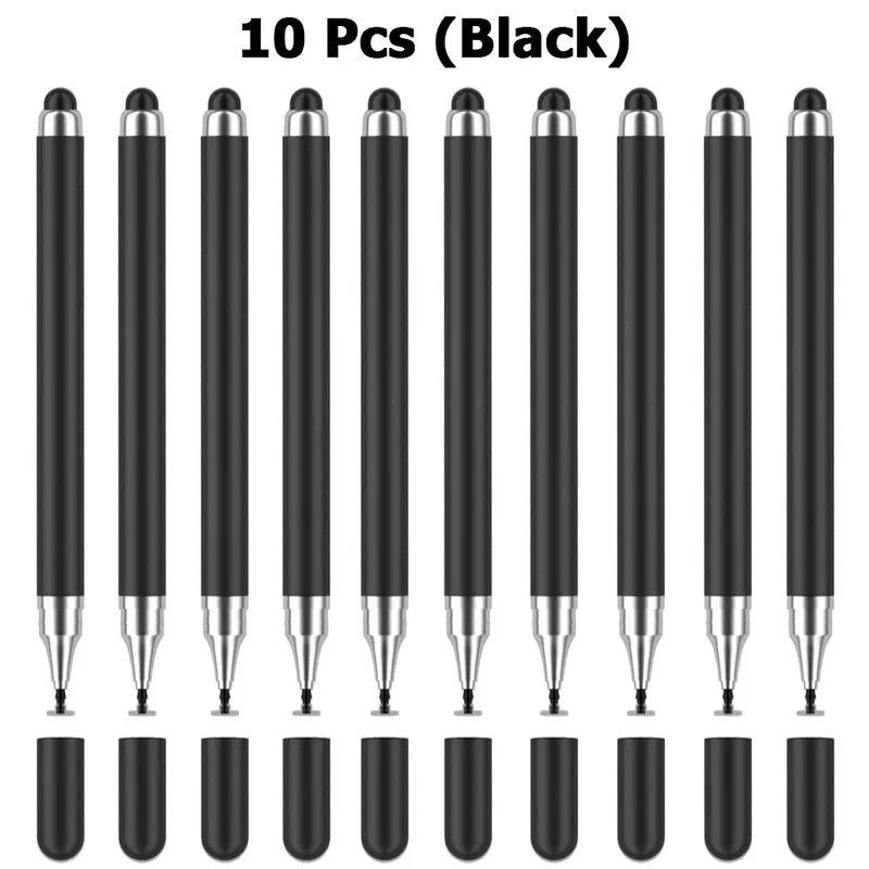 10Pcs Stylus Pen Universal 2 in 1 Drawing Screen Tablet Pen for IPhone IPad Capacitive Touch Pencil for Samsung Android Phone
