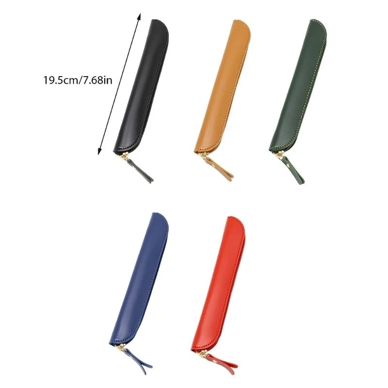 Ballpoint Pen Packaging Storage Bag PU Leather Pen Case Holder Sleeve Pen