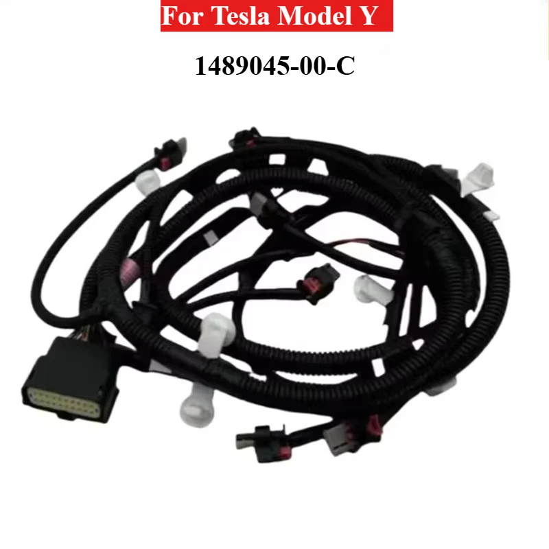 Reversing Radar Wiring Harness OE 1489045-00-C For Tesla Model Y 2024 Front Bumper Cable With Fog Lamp Connector Auto Parts