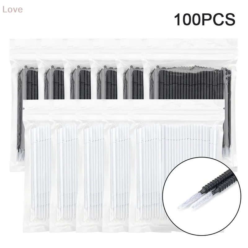 [L&P] 100PCS Disposable Cotton Swab Eyelash Extension Tools Mascara Applicator Brush Lashes Makeup Removal Tool