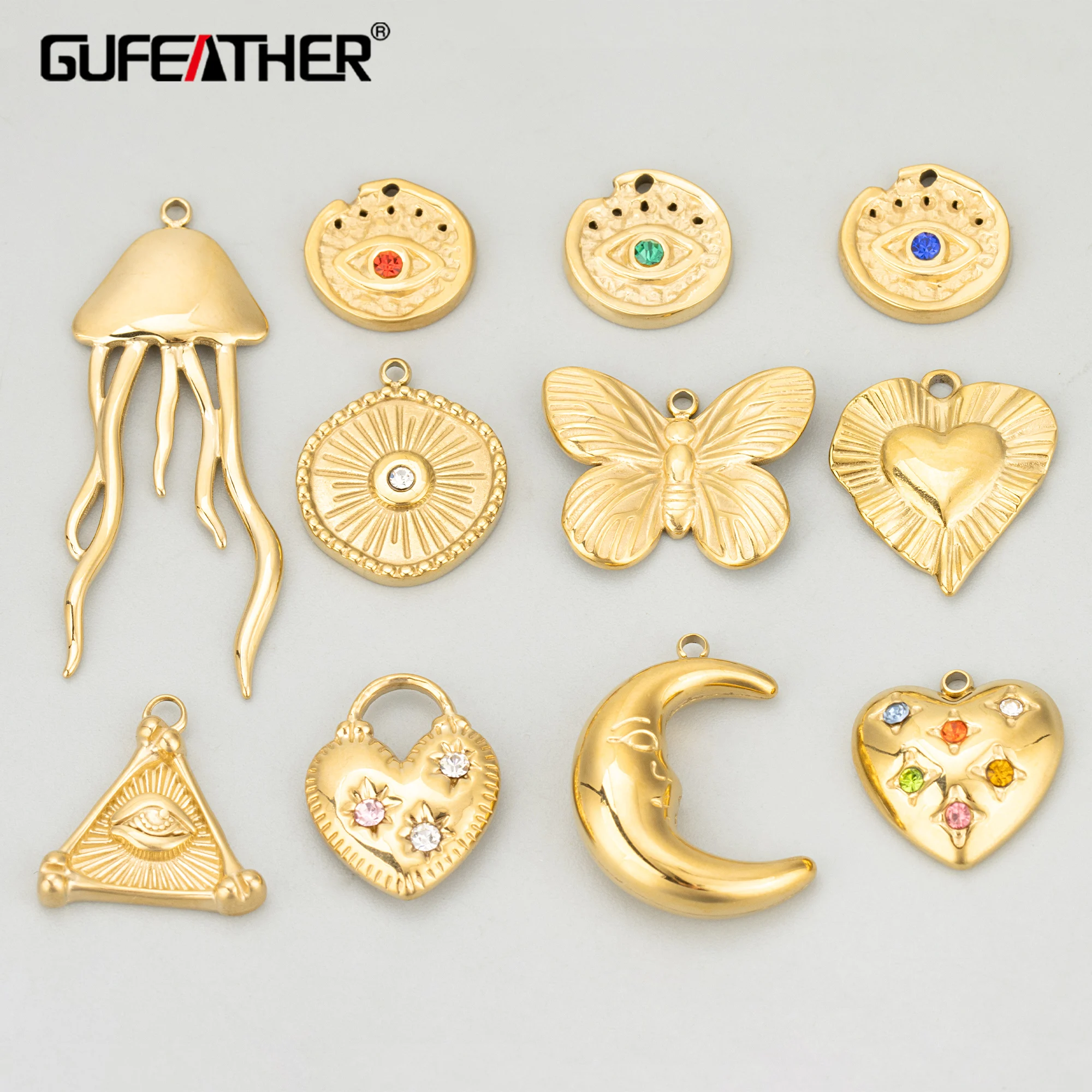 gufeather-4-шт-лот-mg61-ювелирные-аксессуары-нержавеющая-сталь-316l-подвески-цирконы-ручная-работа-изготовление-ювелирных-изделий-подвески-«сделай-сам»