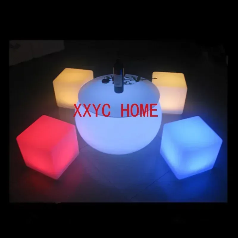 LEDワインテーブルチェア,リモコン付き,マルチカラー,大小のサイズ