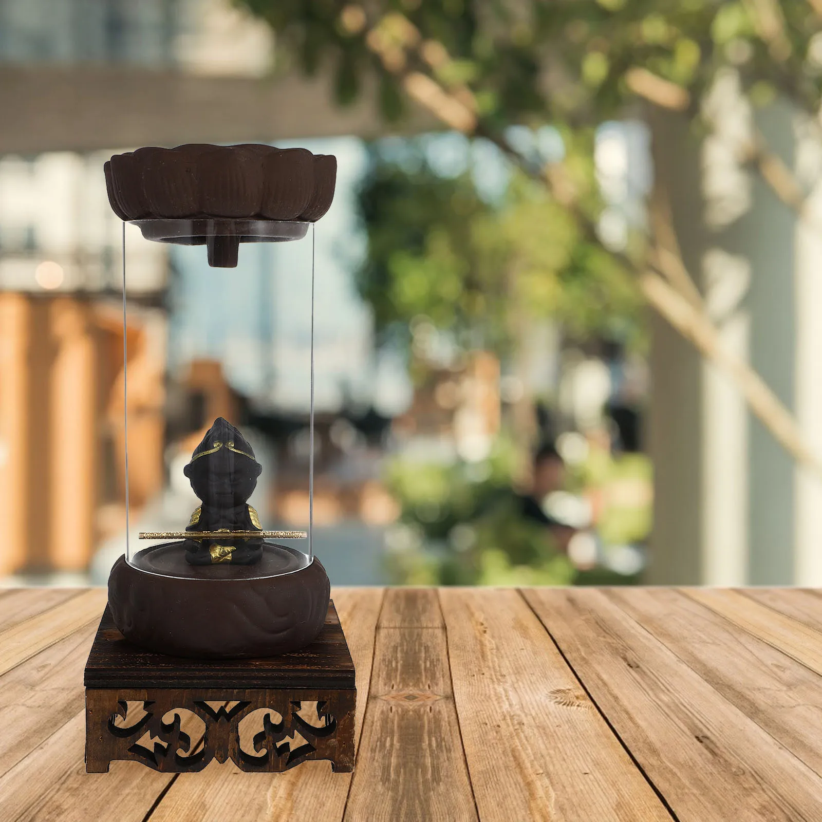 

1Pcs Ceramic Wood Backflow Incense Burner Elegant Aroma Stove Home Decorative Ornament for Sandalwood Tea Reflux Incense