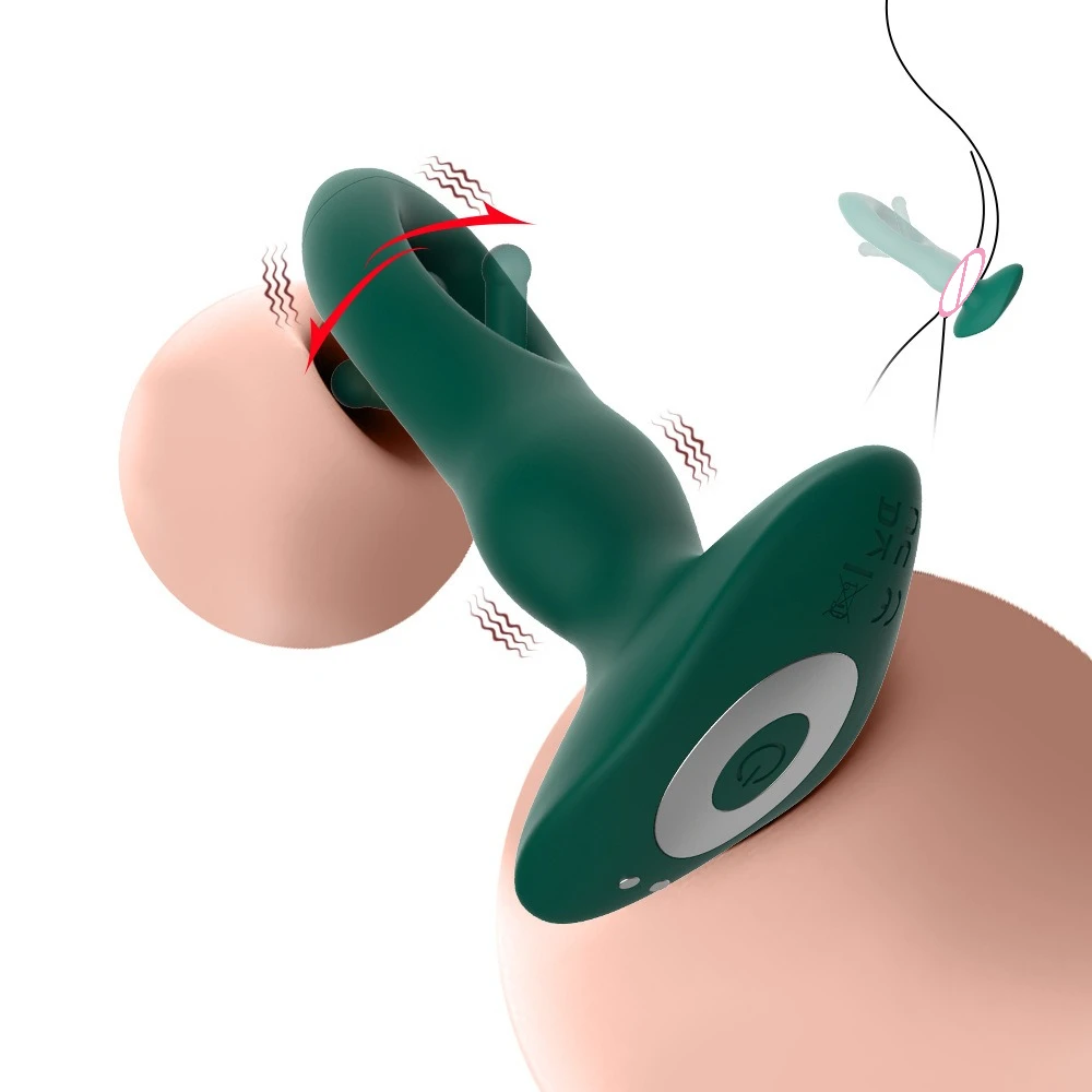 Tapa anal vibratória, massageador de próstata, plugue anal vibratório com 12 modos de batida e vibratório, brinquedos sexuais traseiros masculinos adultos