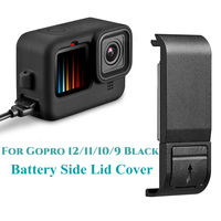 Flip Battery Cover for GoPro Hero 12 9 Black Removable Battery Lid Door Type-C Charging Port Side Case for gopro 11 Accessories