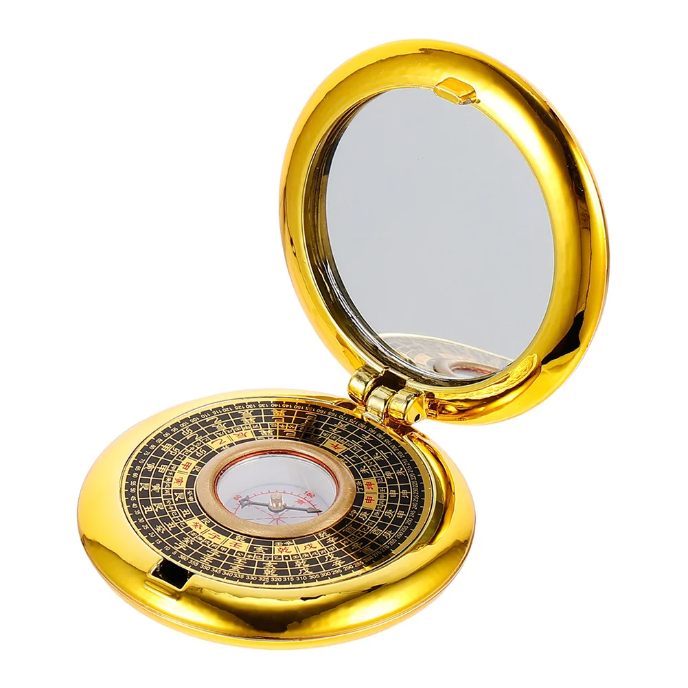 

1pc Vintage Metal Compass Outdoor Camping Hiking Portable Flipping Cover Compass Retro Round Directional