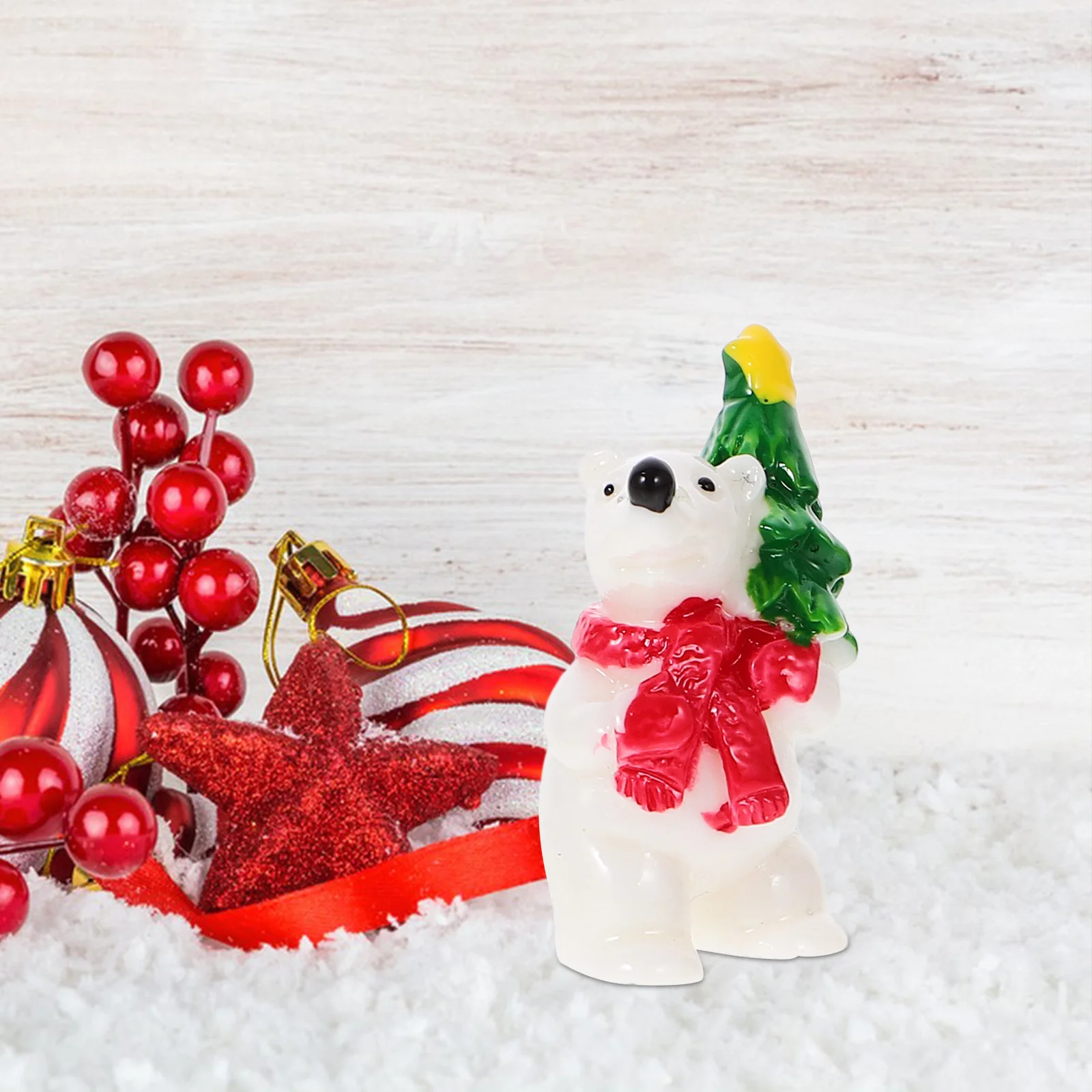 

20pcs Christmas Miniature Figures Resin Bear Penguin Statue Xmas Mini Decor For Home Garden Office Desktop Christmas Party