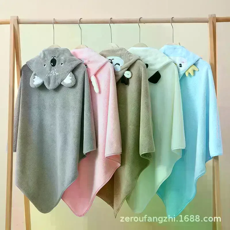 Toallas de baño con capucha de animales de dibujos animados para bebé, albornoz para niño pequeño, manta envolvente para dormir cálida para niños y niñas, manta de toalla suave para recién nacidos