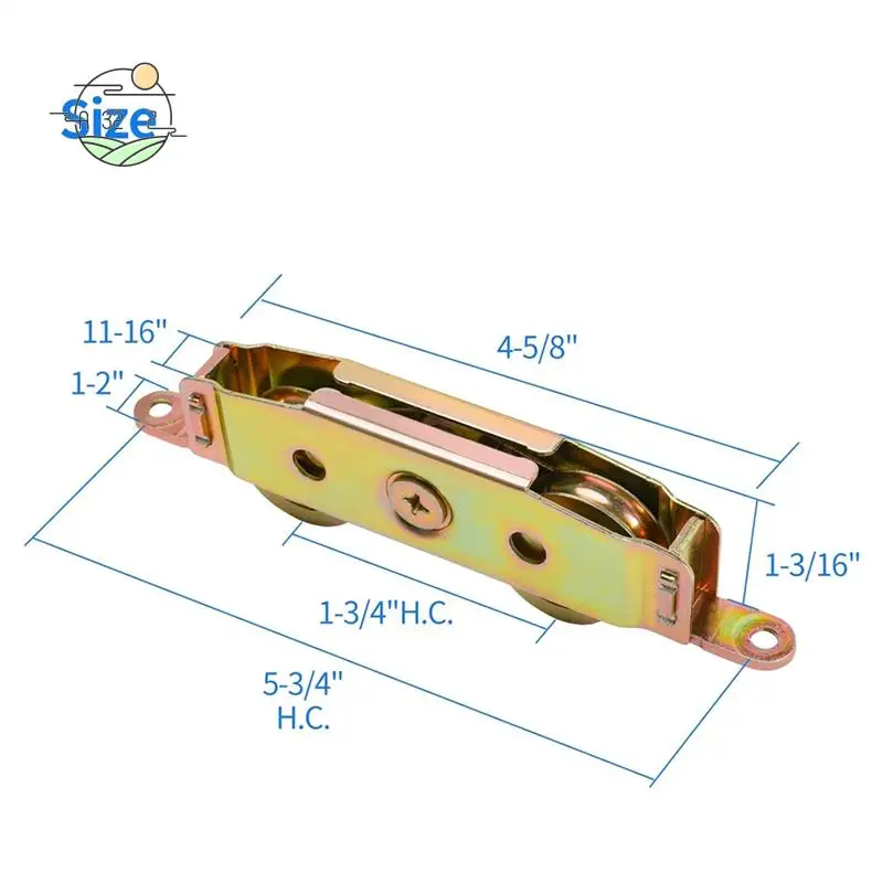

A32Z-Сверхмощные ролики для раздвижных дверей, стальной шарикоподшипник 1-1/4 дюйма, регулируемые стороны, комплект из 2 дверных роликов для дворовых дверей
