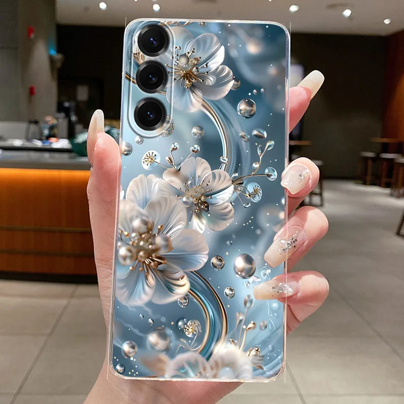 For Samsung Galaxy A16 A26 A36 A56 Case Fashion Butterfly Flowers Soft Silicone Clear Cover For GalaxyA16 A 26 36 56 Phone Shell