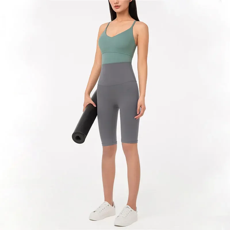Damskie sportowe krótkie spodenki do jogi i legginsy odporne na przysadziste obcisłe szorty Fitness z wysokim stanem szybkoschnące spodenki rowerowe