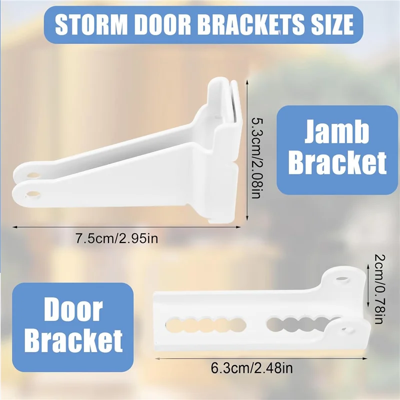 COFA-Braket Penutup Pintu, Braket Kusen Perbaikan Kompatibel untuk Andersen, Kit Aksesori Penutup Pintu Layar Tahan Lama Putih