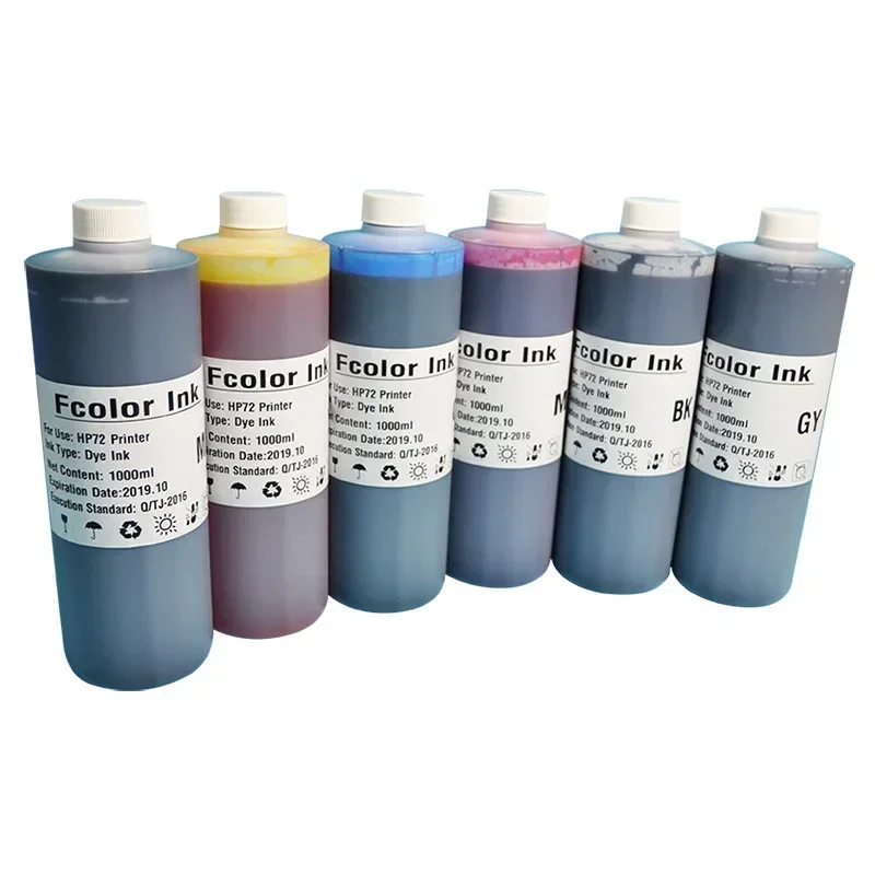 Imagem -02 - Tinta à Base de Água para hp Designjet T610 T620 T770 T790 T795 T1100 T1120 T1200 T1300 T2300 1l