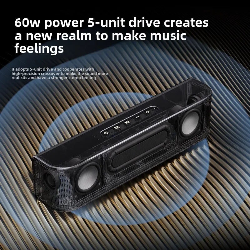 2025 hot sale Wanyinba Meta II for Bluetooth Speaker RGB Hifi Fever Sound Quality High-End Desktop Partybox Woofer Supports Memo