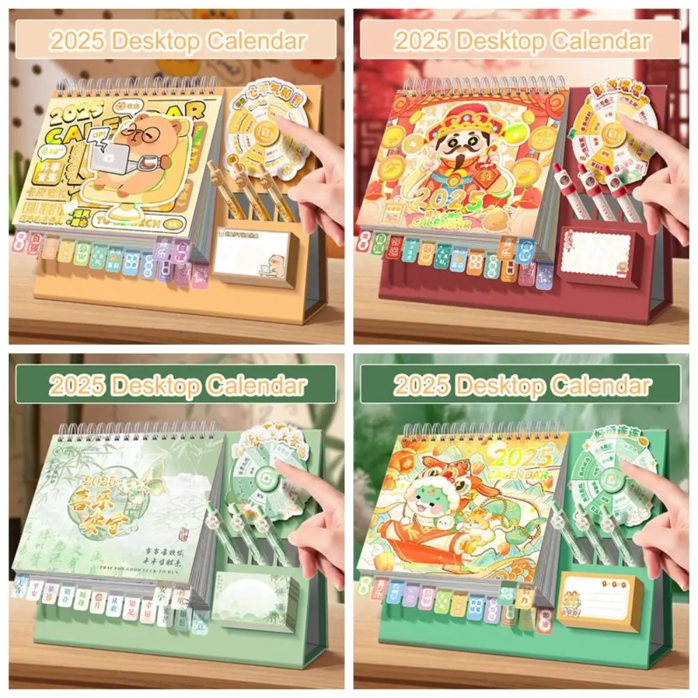

Funny Capybara 2025 Calendar Cute Daily Monthly Wheel Desktop Calendar Schedule To Do List Agenda Organizer Planner Decor