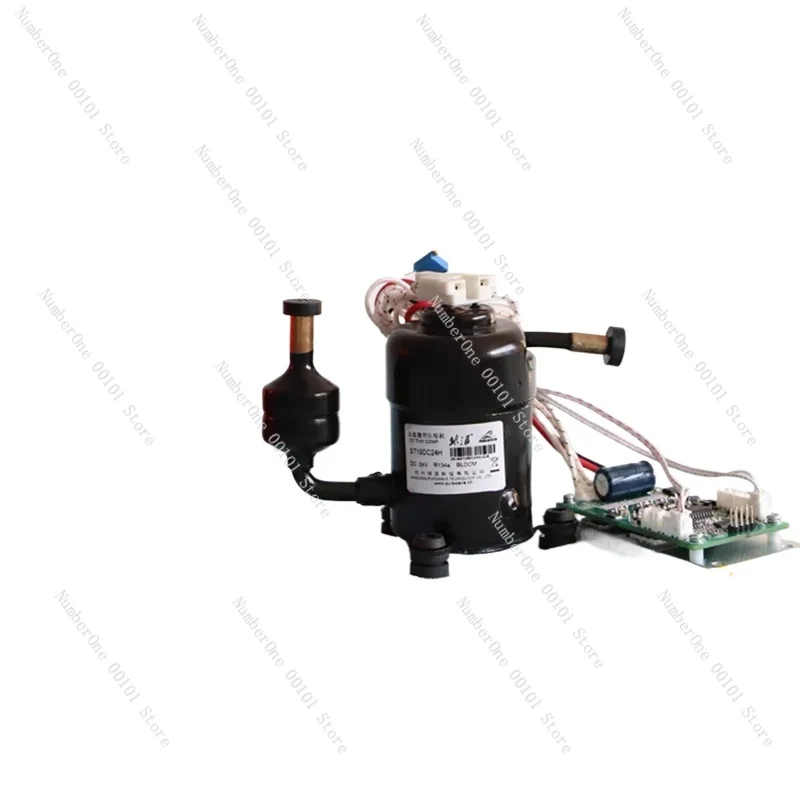 St19Dc Compressor 12V24V48V Max 450W Capacity R134A Suitable for Portable Refrigerator Mini Air Conditioner Compressor