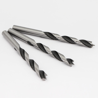 6.5 7 7.5 8 8.5 9 9.5 10 mm Wood Woodworking Hand Electric Tool Tricuspid Three Awl Brad Pointed Straight Shank Twist Drill Bit