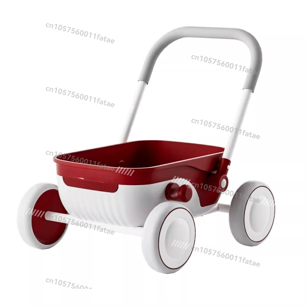 Multifunctional Baby Walker Stroller, Toddler Walking Aid Toy Car, Baby Push‑along Learning Walker for 1‑2 Years Old Infant