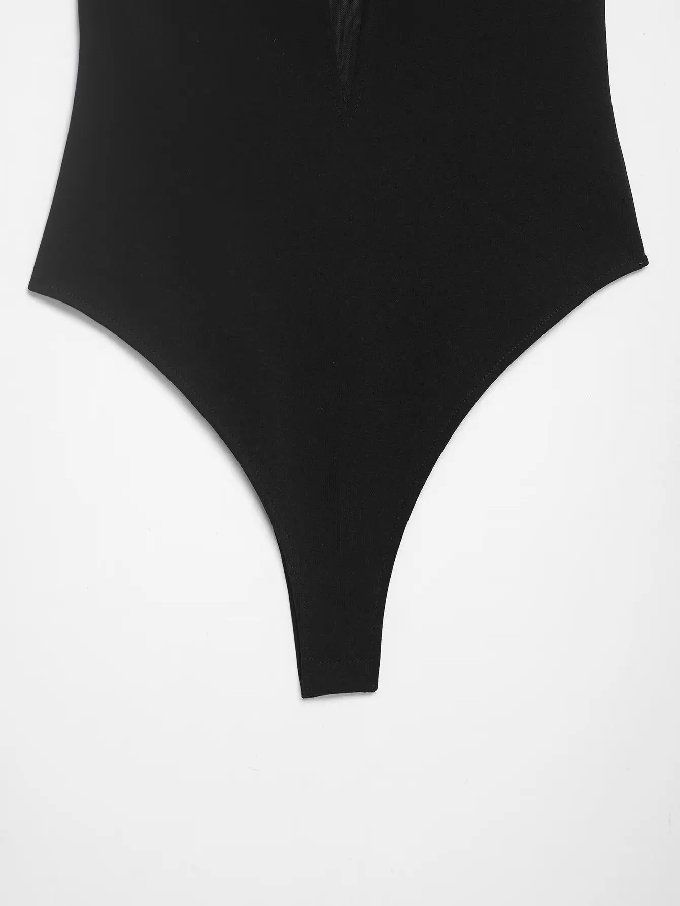 BSAY Schwarzer, durchsichtiger Overall mit V-Ausschnitt, Sommer, neu, sexy, schmal geschnitten, Nachtclub-Party-Bodysuit, Streetwear, schicke Damenoberteile, Mujer – Detail 6