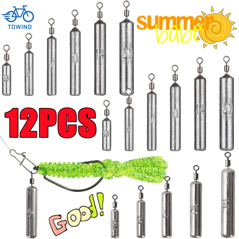 

New 12-1PC Fishing Weight Sinker 3.5-20g Fishing Sinkers Carp Fishing Bait Sinker Jig Tackle Kit Tool Fishing Tackle Accessories