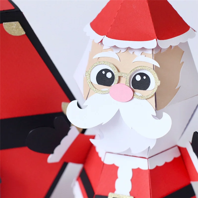 

LICE-SANTA BOX Card SVG Мгновенная загрузка Svg Project для Cricut, Scanncut, силуэт сборки видео в комплекте