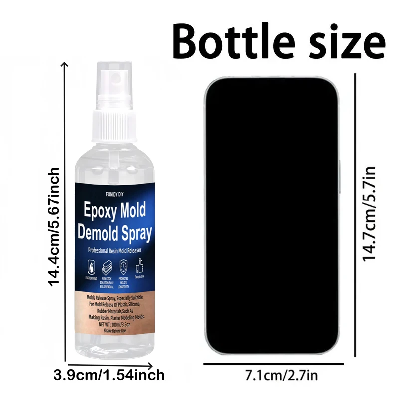 Epoxidharz-Entformungsspray - Trennmittel für Harz und Epoxidharz für müheloses und reibungsloses Entformen, universell einsetzbar auf fast allen Formen – Detail 4