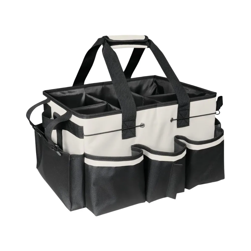 Cleaning Caddy Bag With Handle And Shoulder Straps Large Garden Tools Storage Organizer For Outdoor Yard Work And Household