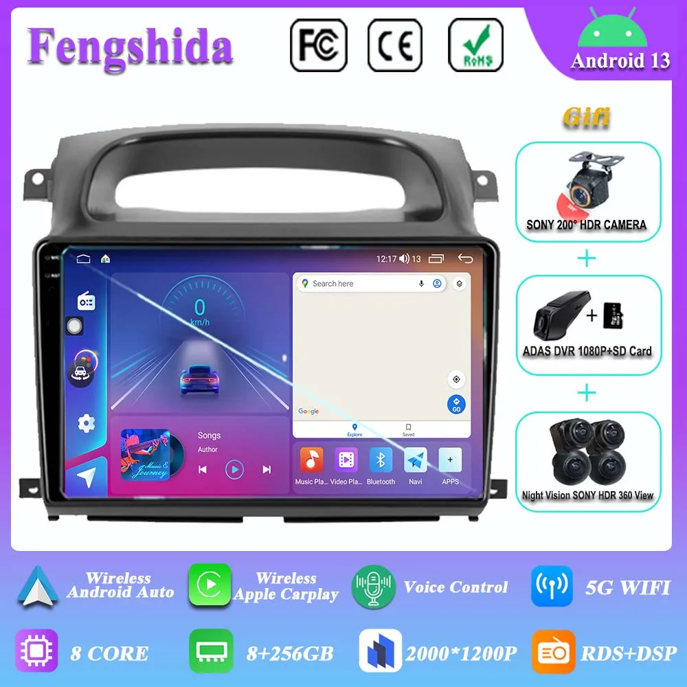 

Android 13 Car Dvd Radio For Foton View 2009 - 2012 Stereo Head Unit Multimedia Player GPS Navigation No 2din QLED Screen WIFI