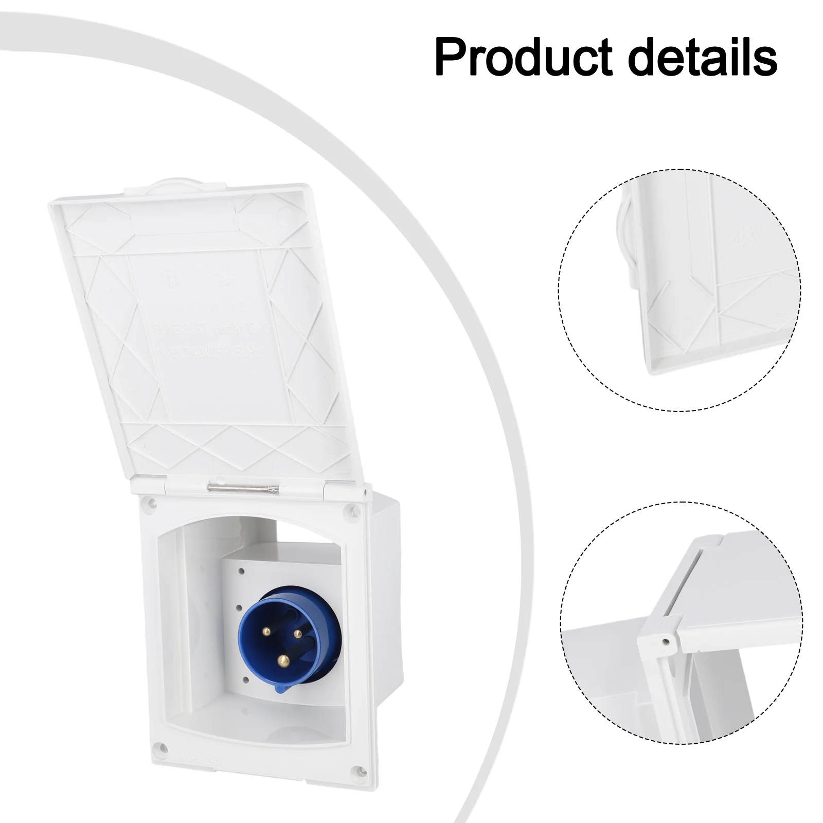 Inverters Alternative Energy Chargers Feed Charge Socket for Solar Accessories Power Interface Eckig Schwarz White