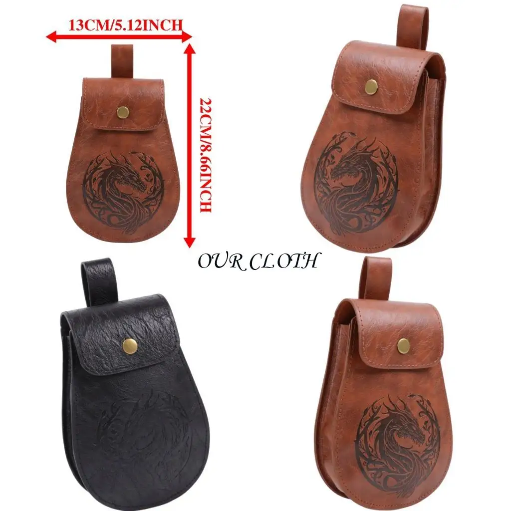 

Medieval Belt Bag Renaissances LARP Cosplay Costume Leather Coin Purse Gifts Y1AC