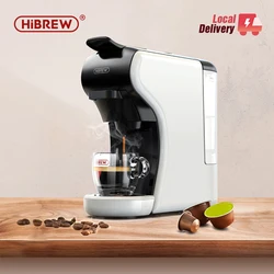 HiBREW 4 in 1 Multiple Capsule Coffee Maker Full Automatic With Hot & Cold Milk Foaming Machine Frother & Plastic Tray Set