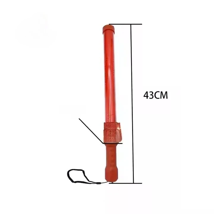 Waterproof LED Stick Light, Red Blue Flashing, High Visibility Reflective Handheld Baton, Durable ABS Material, Night