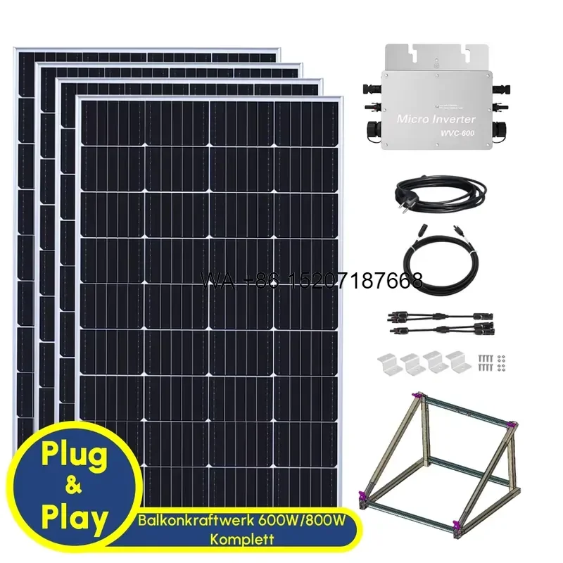 Wmwmnu for Home Use Balcony Kit Solar Panels 3kw 5kw Solar Energy System 550w Plug and Play