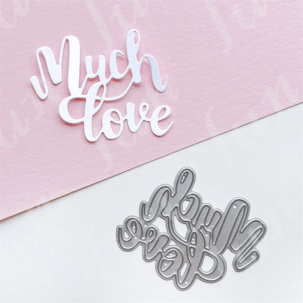 Nice Things to Say Sentiments Stamps and Metal Cutting Dies Sets for DIY Craft Making Greeting Card Scrapbooking Decoration