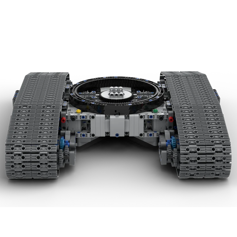 Moc Building Bricks Crawler Crane Chassis Model Building Technology Engineering Vehicle Model Blocks Construstion Toy Gifts