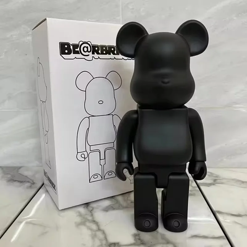جودة عالية أسود أبيض Bearbrick لتقوم بها بنفسك الجمعية 28 سنتيمتر غالاكسي اللوحة الدب ثلاثية الأبعاد نموذج ألعاب شخصيات الطوب الصغيرة