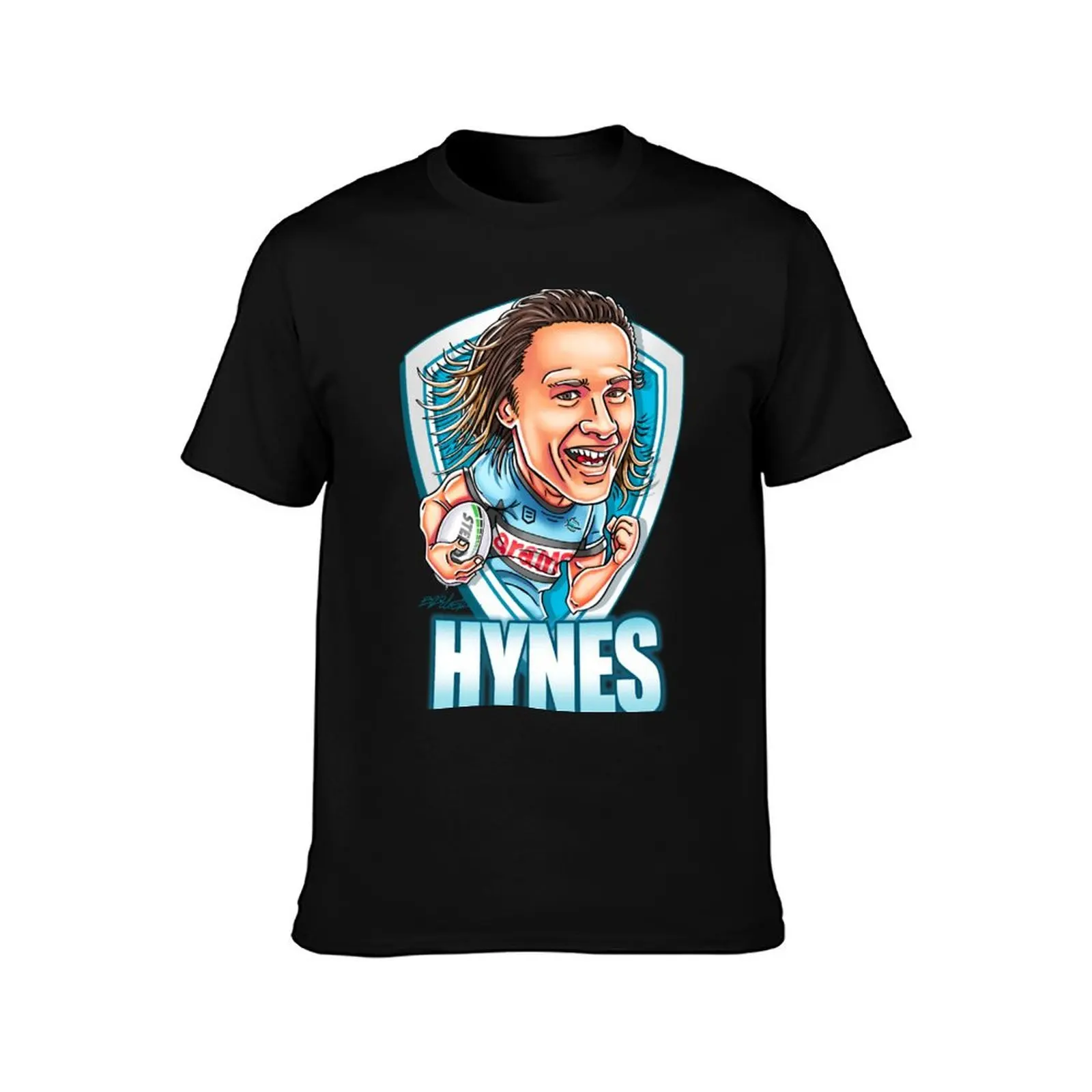 Nicho Hynes cartoon - Cronulla - NRL T-Shirt Fashion Graphic Tee for Men T-Shirt