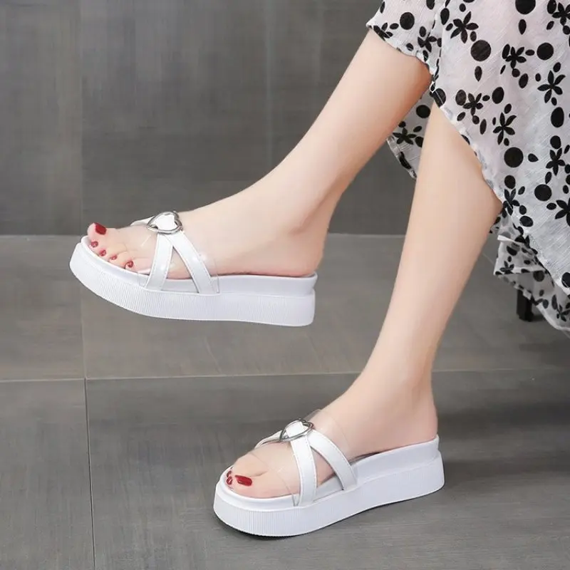 

Spring Ladies Footwear Flat New Summer Indoor Home Womens Beach Slipper Non Slip House Shoes Fashion Comfort Casual Sandals 2024