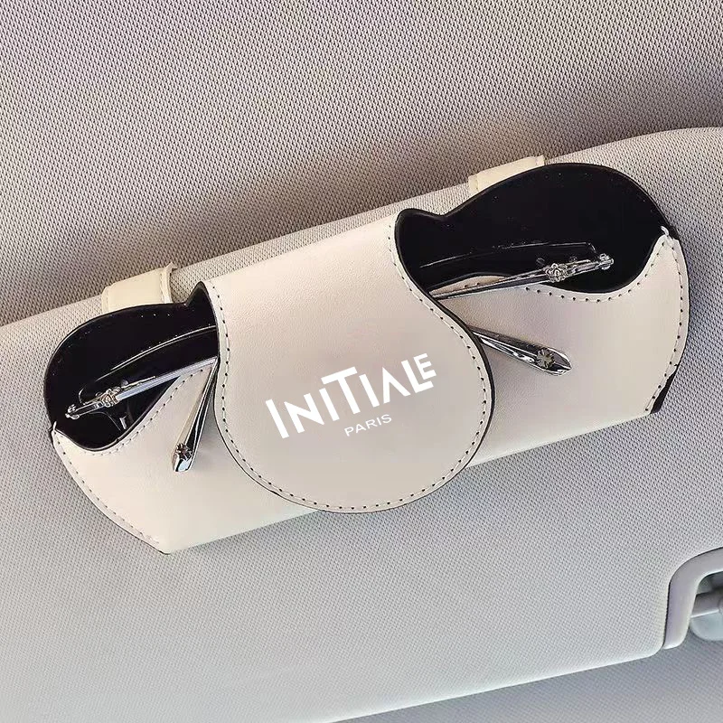 Car Glasses Case Auto Sun Visor Glasses Holder Sunglasses Storage Box Clip For Renault Initiale Paris Accessories