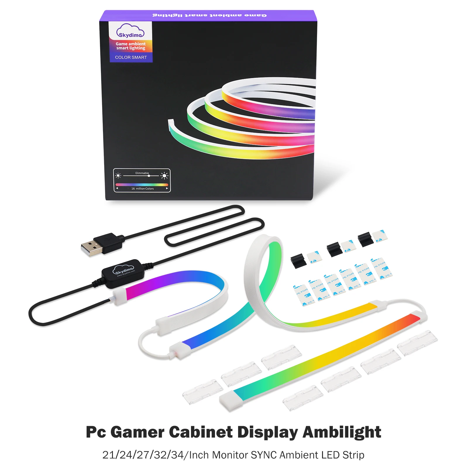 

Computer 24" 27" 32" 34" 49"Screen Synchronization Light Strip Gaming Amosphere Ambient Lighting Smart TV Monitor PC Backlight