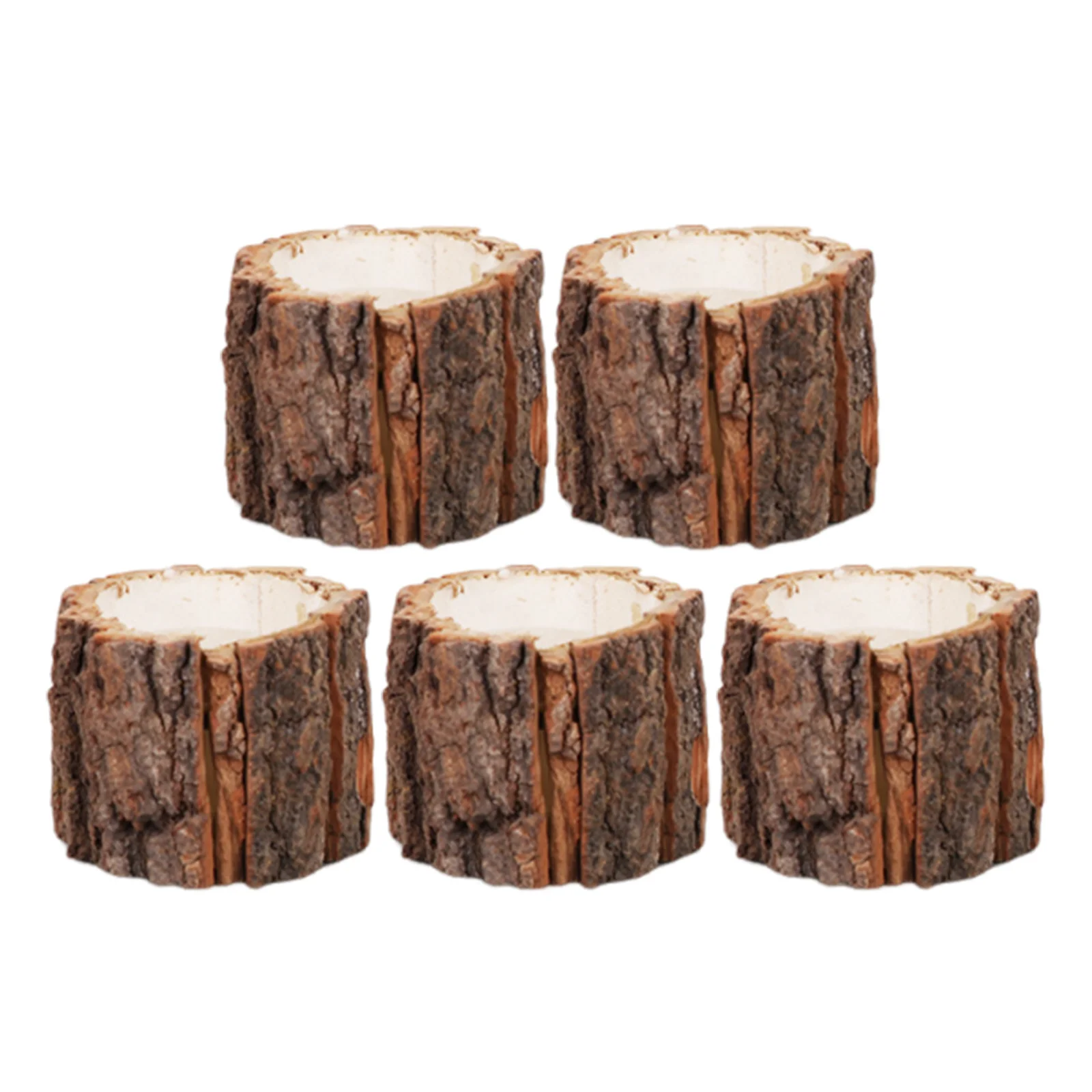 5 قطعة شجرة النباح تصميم حامل القلم الرصاص ريفي خشبي مكتب منظم خشب متين حاوية أقلام لتخزين القرطاسية المدرسية مكتب