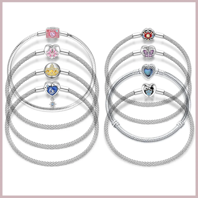 New 925 Sterling Silver Vintage Camera Butterfly Lotus Star Charms Beads For Brand Original Bracelet DIY Fine Jewelry Gift
