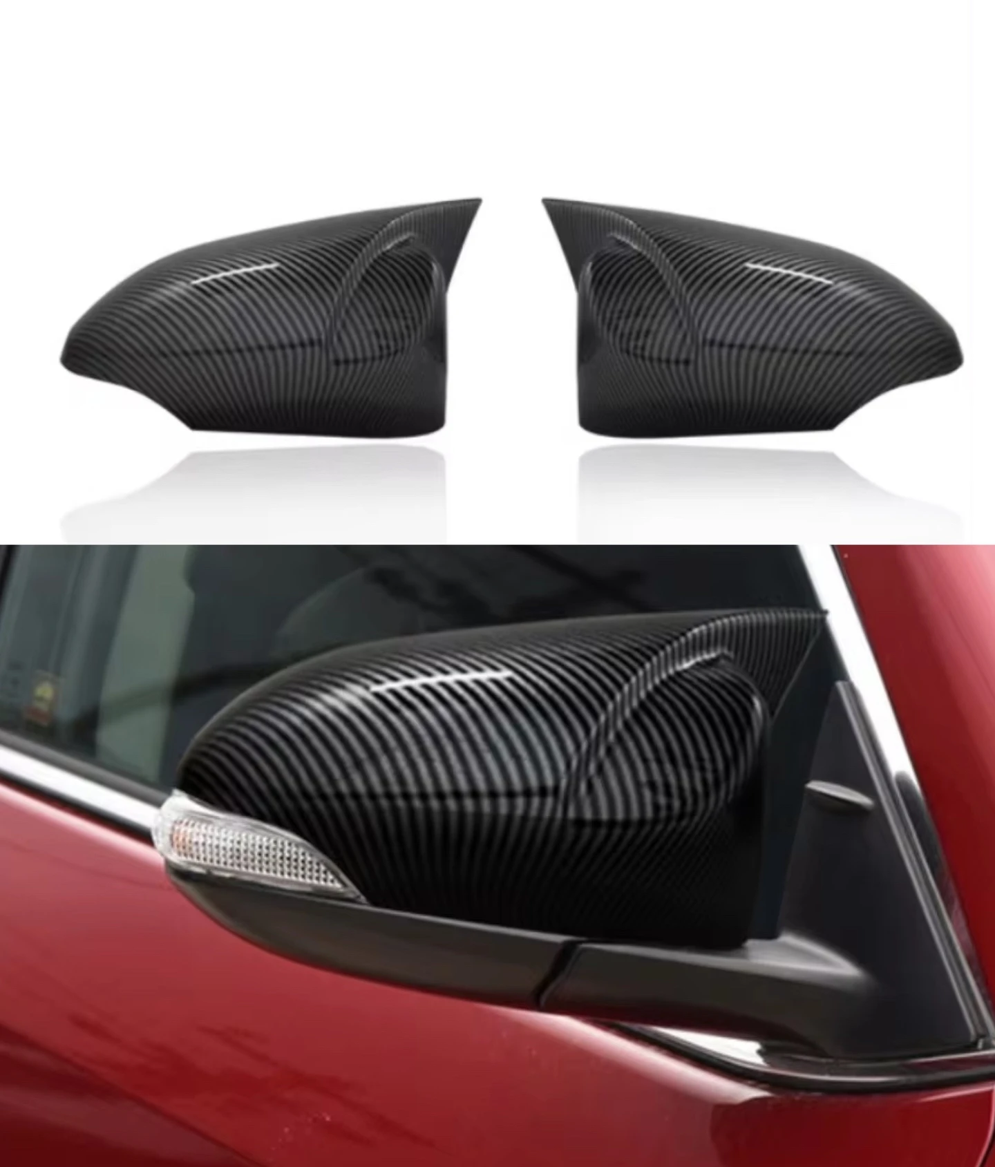 

Rearview Side Mirror Cover Wing Cap For Toyota Camry 2012 2013 2014-2017 Sticker Exterior Door Rear View Case Trim Carbon Fiber