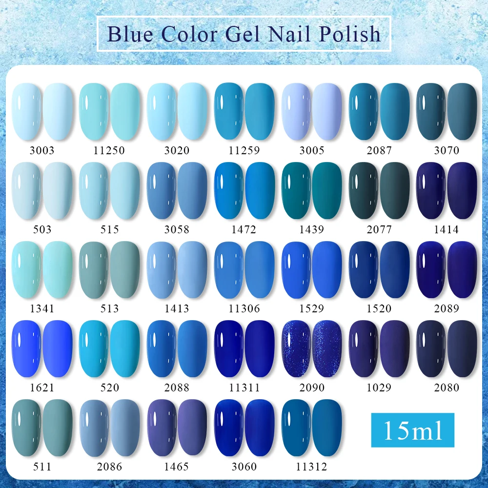 Clou Beaute Royal Blue Color Winter Trendy Semi Permanent Nail Art Manicure Varnishes Gel Nail Polish Hybrid Base Gel Top Coat