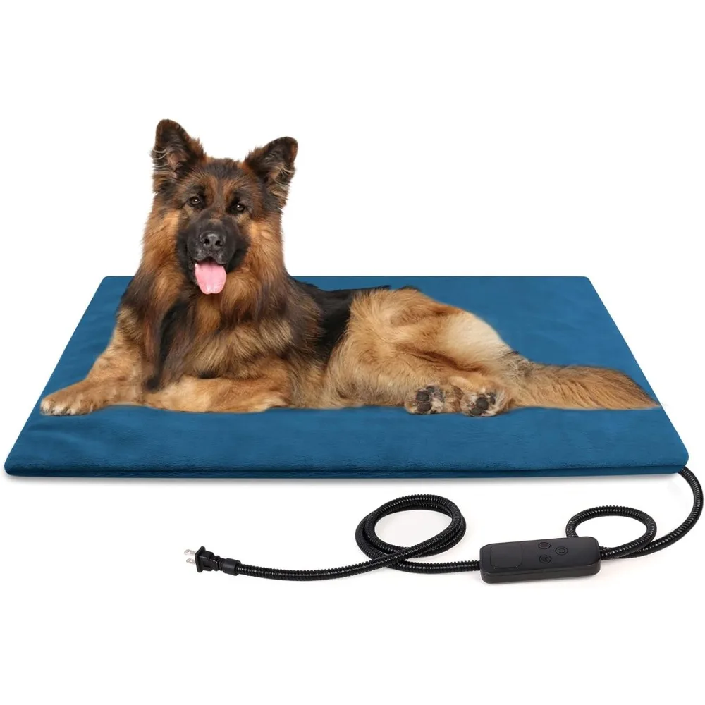 

Pet Heating Pad for Dogs and Cats, 6-Temp Control with Timer, 100% Waterproof Electric Warming Heated Dog Cat Mat Blanket Bed f