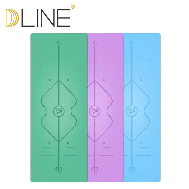 بساط اليوغا المطلي بالبولي يوريثان من المطاط الطبيعي، بساط تمارين صديق للبيئة للياقة البدنية والتمدد #2