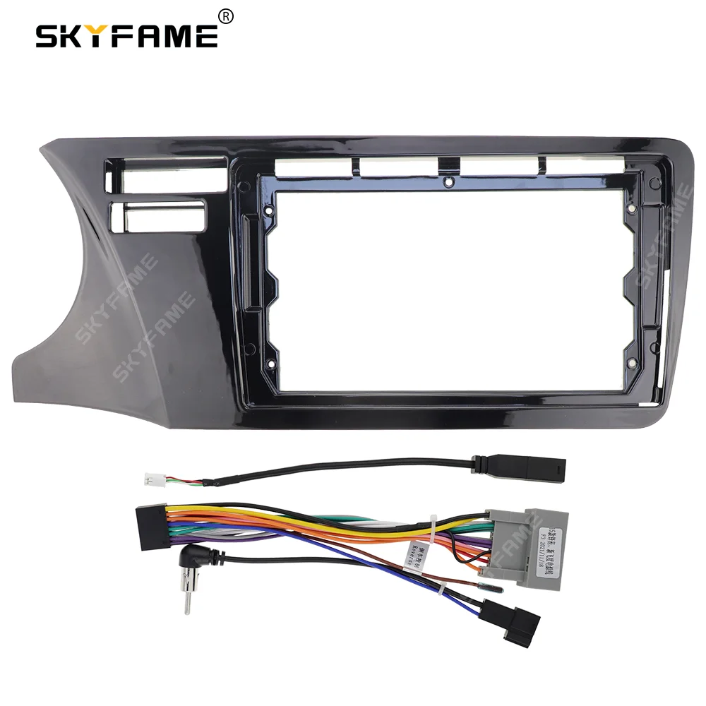 SKYFAME Car Frame Fascia Adapter Android Radio Dash Fitting Panel Kit For Honda City Greiz