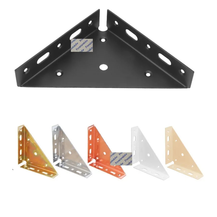 

4Pcs Heavy Steel Corner Bracket 3 Sides Mounting Bed Furniture Connecting White Black Rose Beige Silver