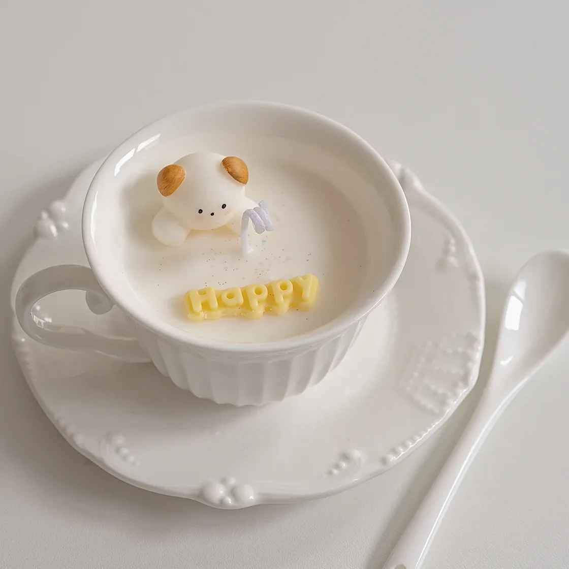 Papa Bear Dog Silicone Candle Mold Diy Scented Wax Material Cute Dessert Small Accessories Candle Making Kit